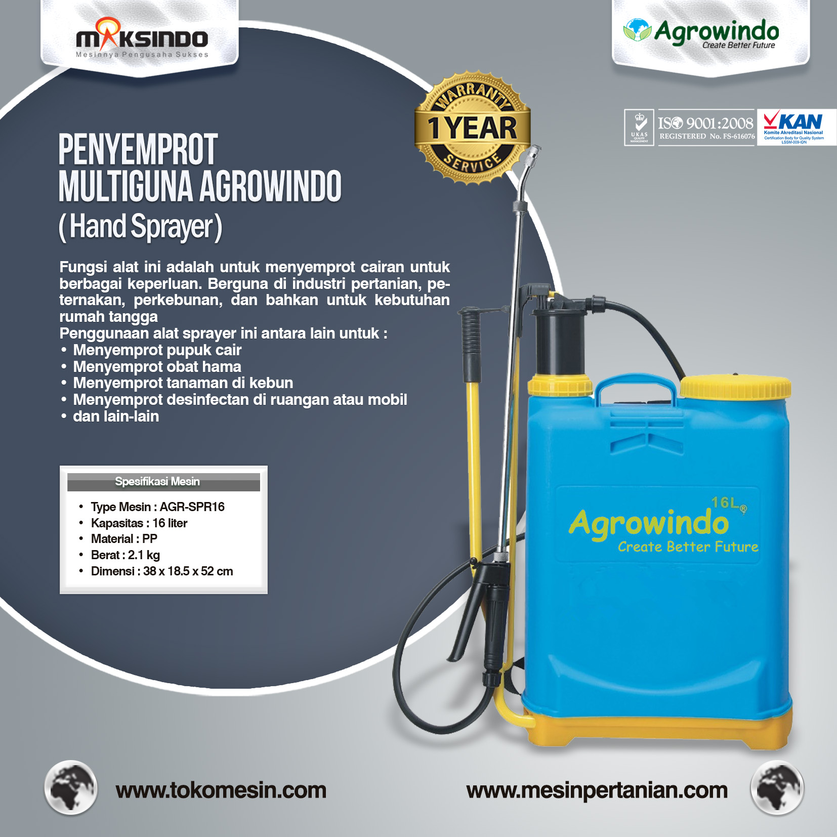 Jual Hand Sprayer Penyemprot Multiguna Agrowindo Di Surabaya