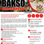 Training Usaha Aneka Bakso dan Toping, 21 Oktober 2017